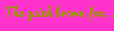 Image with Font Color 999900 and Background Color FF33CC